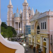 Cathedral and theatre of Ilheus seen from Jorge Amado&#039;s living house